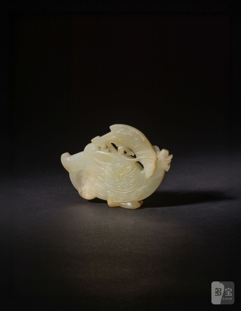 清 十八世紀 青玉銜蓮寶鴨 | CANARD EN JADE CÉLADON SCULPTÉ - 图7